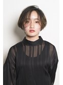 黒髪にハイライト×ショートボブ