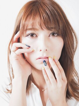 ジゼル(gisele) ◎nail.レモンイエローフレンチ ◎ hair. orange Brown
