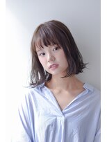 くびれヘア/ハイライトカラー/アプリコットオレンジ/美髪/20
