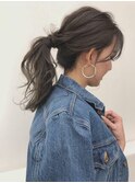 こなれポニーテール　簡単アレンジ　ヘアセット　二子玉川