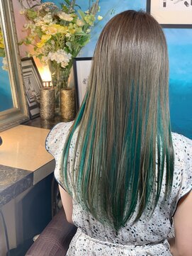 アスイン(asuin) インナーカラー にグリーン