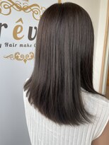 レーヴ バイ ヘアメイクカリス(reve by Hair make Charis) グレージュストレート【盛岡/滝沢/青山/髪質改善】