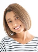 小顔ナチュラルボブ_三軒茶屋_大人_ストレート_髪質改善_小顔