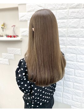 ミウミウヘア(miu miu hair) ブリーチなし♪ミルクティーベージュ☆