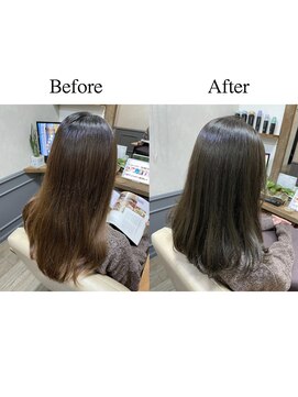 カミケン 清明店(kamiken.) 大人アッシュグレー透明感ナチュラルふんわり【カミケン清明店】