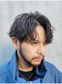 メンズパーマ波巻きスパイラルパーマツイストスパイラルパーマ