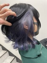アロマ ヘアルーム 池袋店(AROMA hair room)&nbsp;インナーカラー【ラベンダー×ブルーブラック】池袋/池袋東口