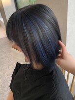 アース コアフュールボーテ 熊谷店(EARTH coiffure beaute)&nbsp;ネイビーブルーアンブレラカラーダブルカラーハイトーン