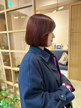 スムーク(smuk) 【smuk/スムーク】切りっぱなしボブ/ミニボブ/ボルドー