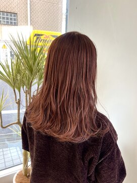 シャイン ヘア ブレンド 二子玉川(Shine hair blend) 白髪ぼかしハイライト×艶だしピンク