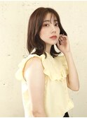 韓国前髪顔まわり×ショコラアッシュふんわりカール【髪質改善】