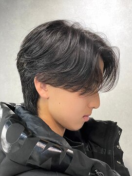 エルマーク 枚方(L-MARK) センターパートニュアンスパーマ韓国カルマパーマコンマヘア