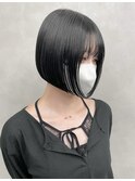 ◎黒髪ボブ前下がり切りっぱなし韓国