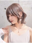 ショート ボブ インナーカラー 韓国風41113