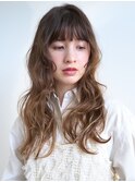 メルティカラー似合わせカットウェーブミディアムレイヤーカット