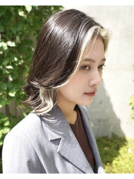 ピークアブー 原宿ハラカド(PEEK-A-BOO) ボブミディアムレイヤーカーテンバングインナーカラーパーマロブ