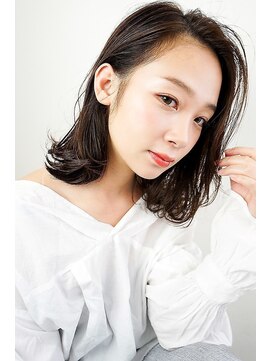 オーバーヘアー 大久保店(over hair) 【over hair】切りっぱなしミディ×モードヘア