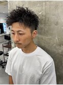 波巻きツイストスパイラルパーマ/フェザーパーマ/眉毛/メンズ 