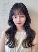 ★小顔ワンカールレイヤーカットデジタルパーマチェリーブラウン