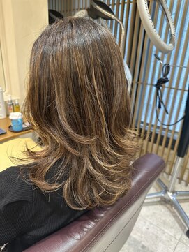 松本平太郎美容室 銀座パートツー(PART2) ハイライトレイヤースタイル