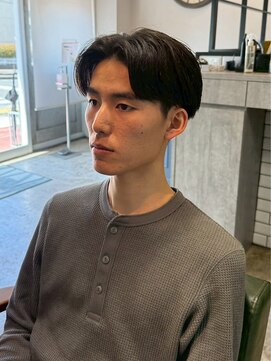 ソレイユ バイ アルフレッド(SOLEIL by alfRed) センターパート 韓国ヘア ショートセンターパート ツーブロック