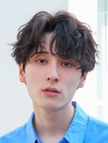 レタッチ バイ フィフス 天神大名(RETOUCH by fifth) 福岡天神ゆるめシャドウパーマメンズマッシュウルフカット緩め