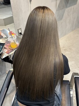 ラック(LUCK) 寒色ベージュ/船橋/くすみベージュ/細めハイライト