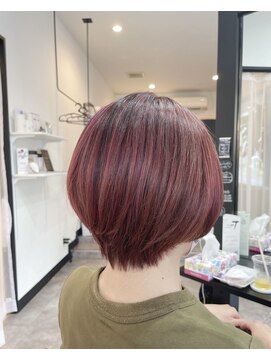 ショート×ピンクカラー