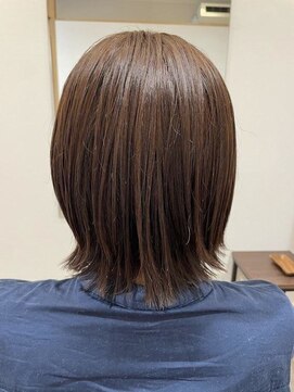 ヘア アトリエ ヴィヴァーチェ(hair atelier Vivace) アンブレラカラーショートボブラベンダーグレージュハイライト