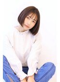 ココアブラウン ボブスタイル