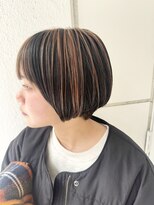 ミクマル(micmal) 20代30代◎ハイライト×シースルーバング透明感ひし形ピンク