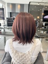 ファイブヘアーブティック(FIVE HairBoutique) ピンクプラムで春っぽくくびれミディアム