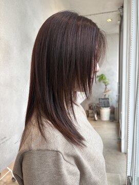 ディプティック ヘアー チェンジ ミュージアム(diptych Hair Change Museum) レイヤースタイル/ボルドーカラー/