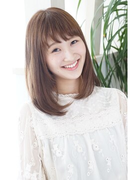 アドラーブル 万代店 (adorable) 【adorable】顔回り小顔レイヤー♪うるつやウェットミディ