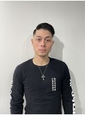 七三オールバックフェードパーマコンマヘア【藤本ユースケ】k131