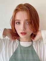 フィーリーカラー 大阪梅田店(feery color)&nbsp;オリーブベージュショートミニボブグレージュブリーチレイヤー