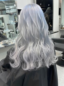 ペレ 渋谷(PELE) K228_ホワイトブルー ブリーチ3回~