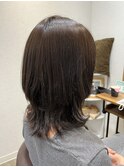 パーマでつくるウルフくびれヘア