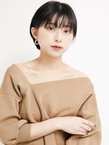 オンク 新宿(onk)&nbsp;黒髪/グレーベージュ/レイヤーロング/前髪パーマ[新宿駅]