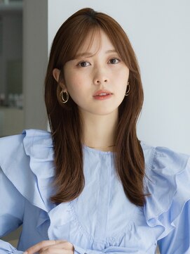 ガーデンヨコハマエスト(GARDEN YOKOHAMA est) ミディアムレイヤー 似合わせカット メルティカラー 前髪