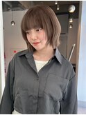☆ヌーディカラー/小顔ヘア/大人ボブ/前下がりレイヤーボブ
