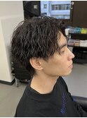 ツイストスパイラルメンズセンターパート