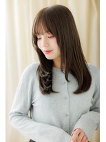 カバーヘアアンドスパ ブリス 浦和(COVER HAIR&SPA bliss)&nbsp;くすみベージュ艶感ストレート小顔レイヤーロングZ浦和30代40代