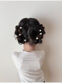 ツインお団子ヘア渋谷ヘアセットキッズヘア mutsuki