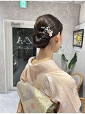 シニヨンヘアセット＋訪問着着付け