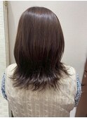 大人かわいい小顔アッシュブラウン森ガール風くびれロング