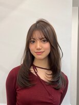 ログ オモテサンドウ(L.O.G OMOTESANDO) 前髪あり×レイヤーカット×ブリーチ無しブラウン