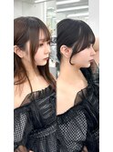 前髪顔まわり韓国ヘアレイヤーカットサイドバンク2wayバンク韓国