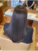 オリーブグレー×ロングヘア