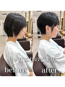 アグ ヘアー ナッツ 秦野店(Agu hair nuts) 丸みショート/ココアブラウン/くびれショート/パールベージュ